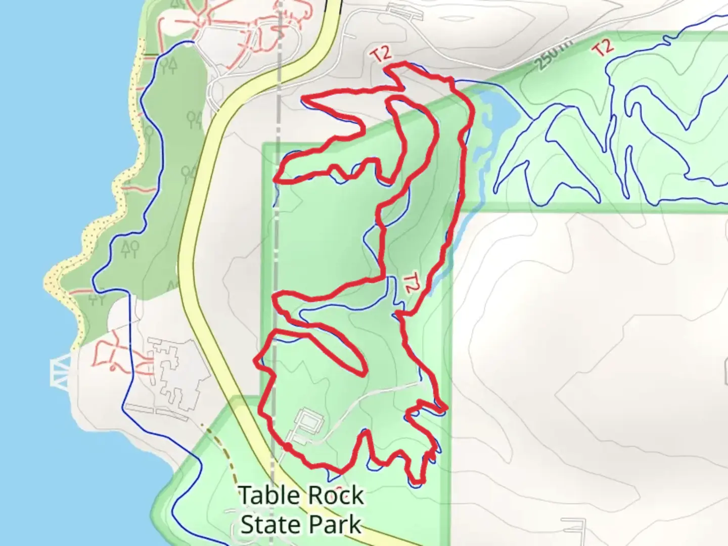 An image depicting the trail White River Valley Trail System - Red Loop and its surrounding area.