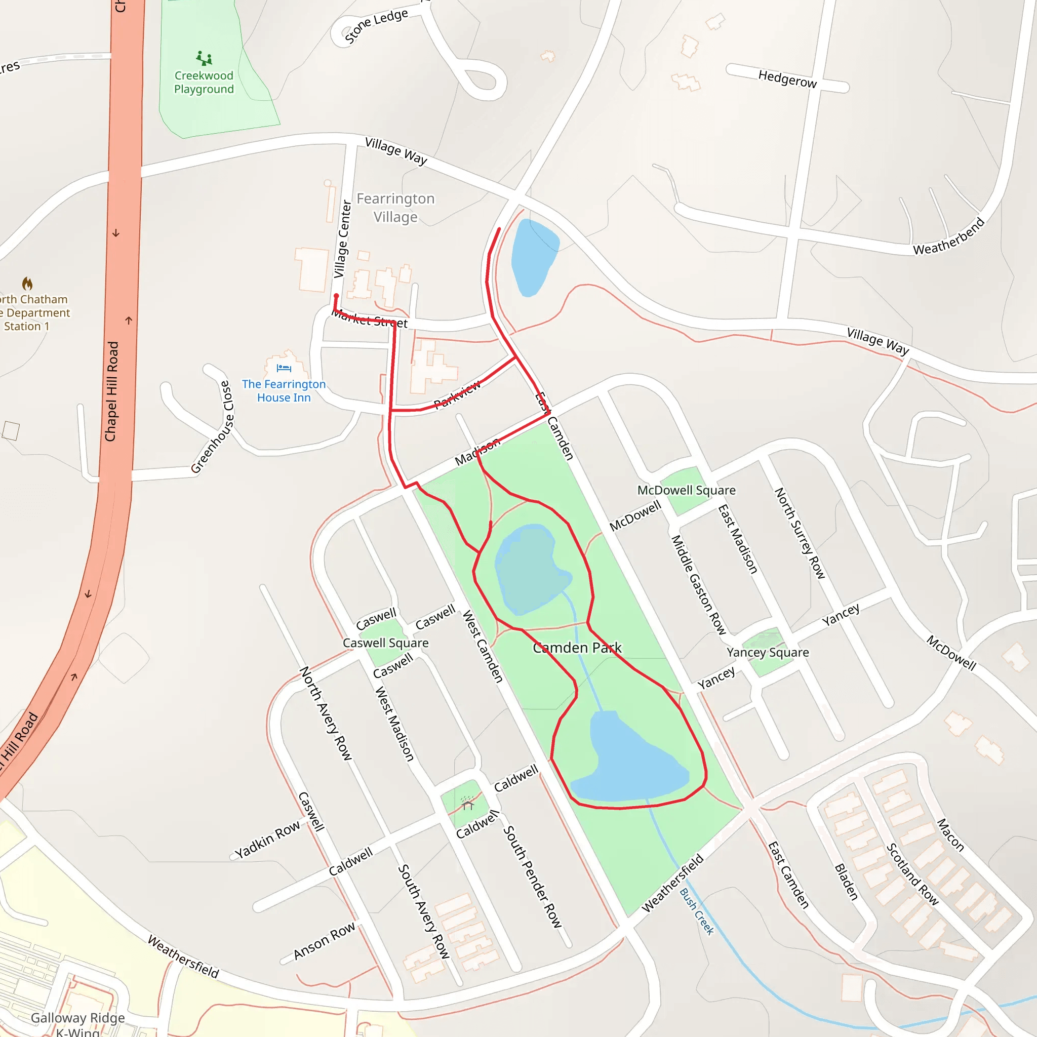 Camden Park Loop mobile static map