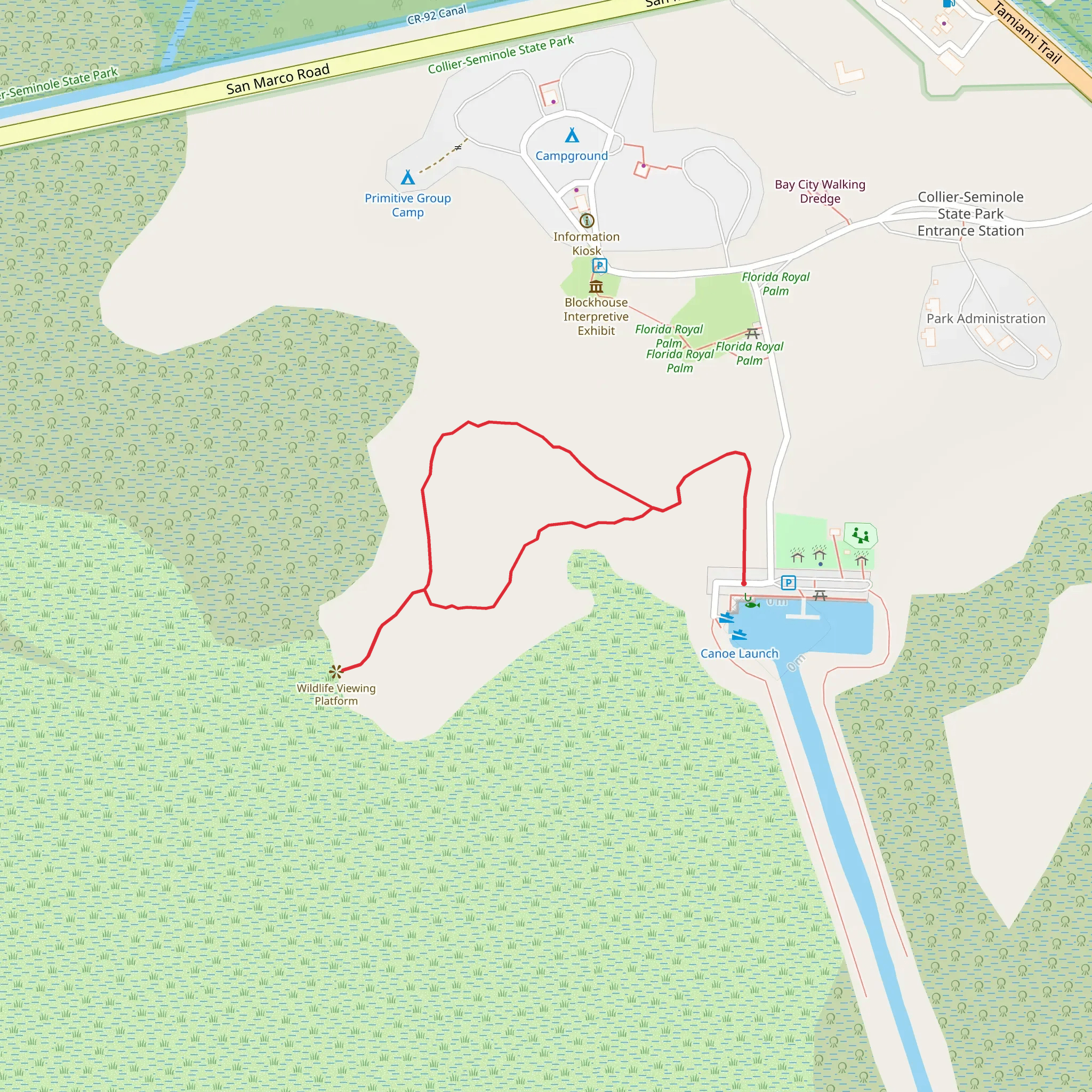 Royal Palm Hammock Loop Trail mobile static map