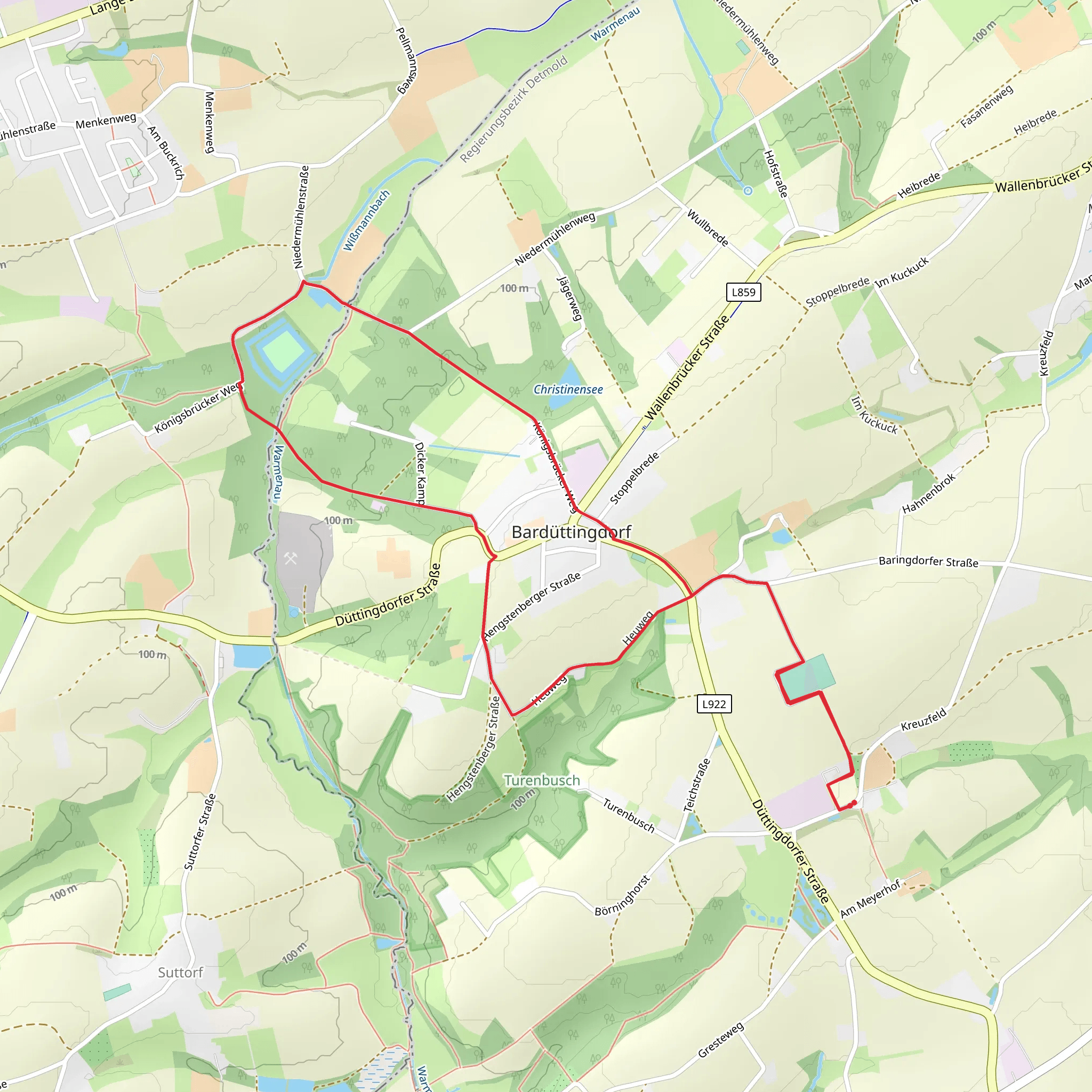 Bardüttingdorf Rundwanderweg A1 mobile static map