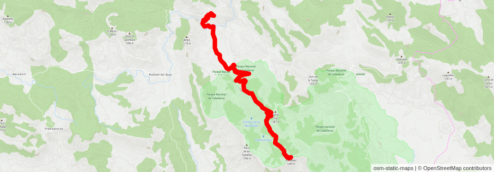 Ruta del Macizo del Rocigalgo stage 2 Map