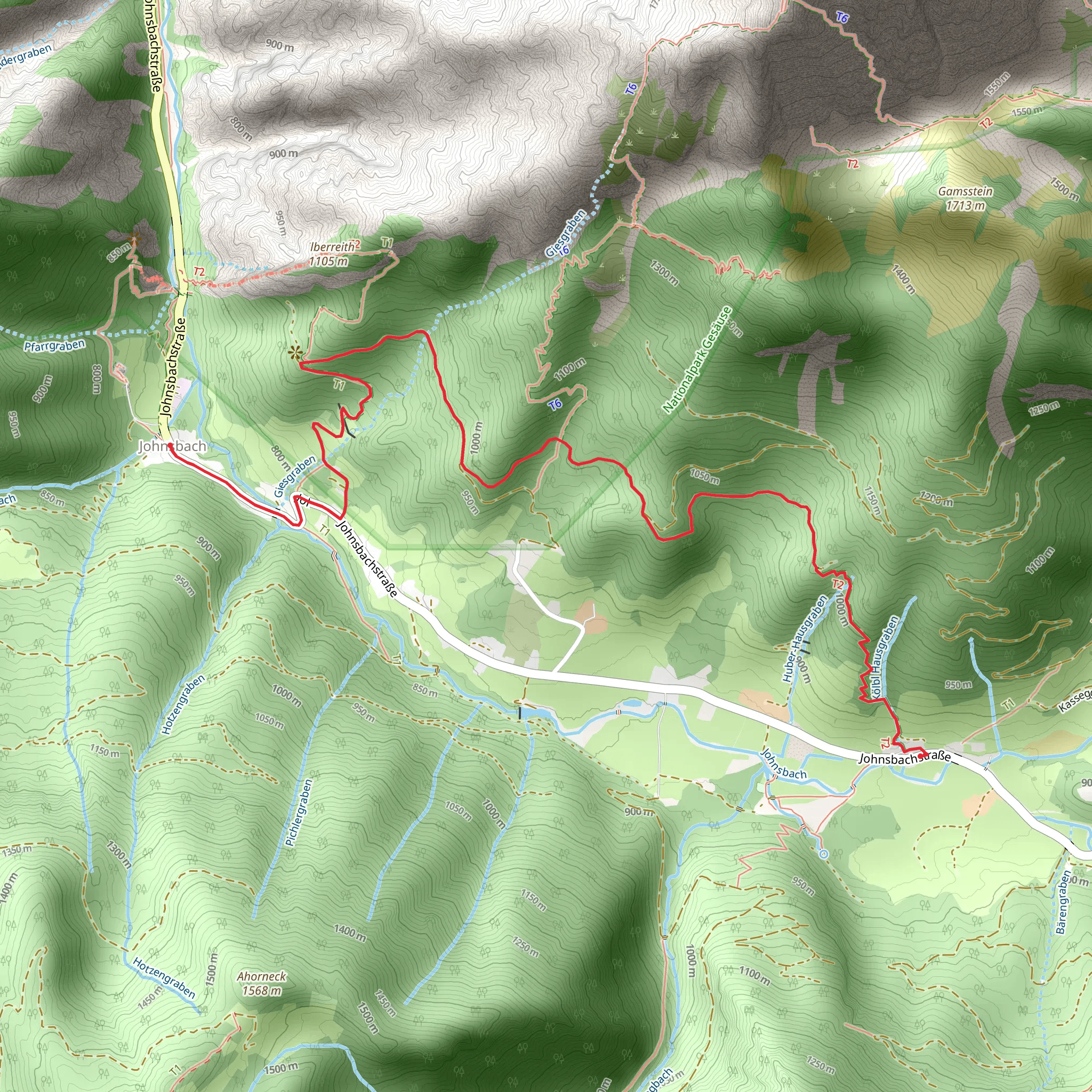 Johnsbach Sunny Side Path mobile static map