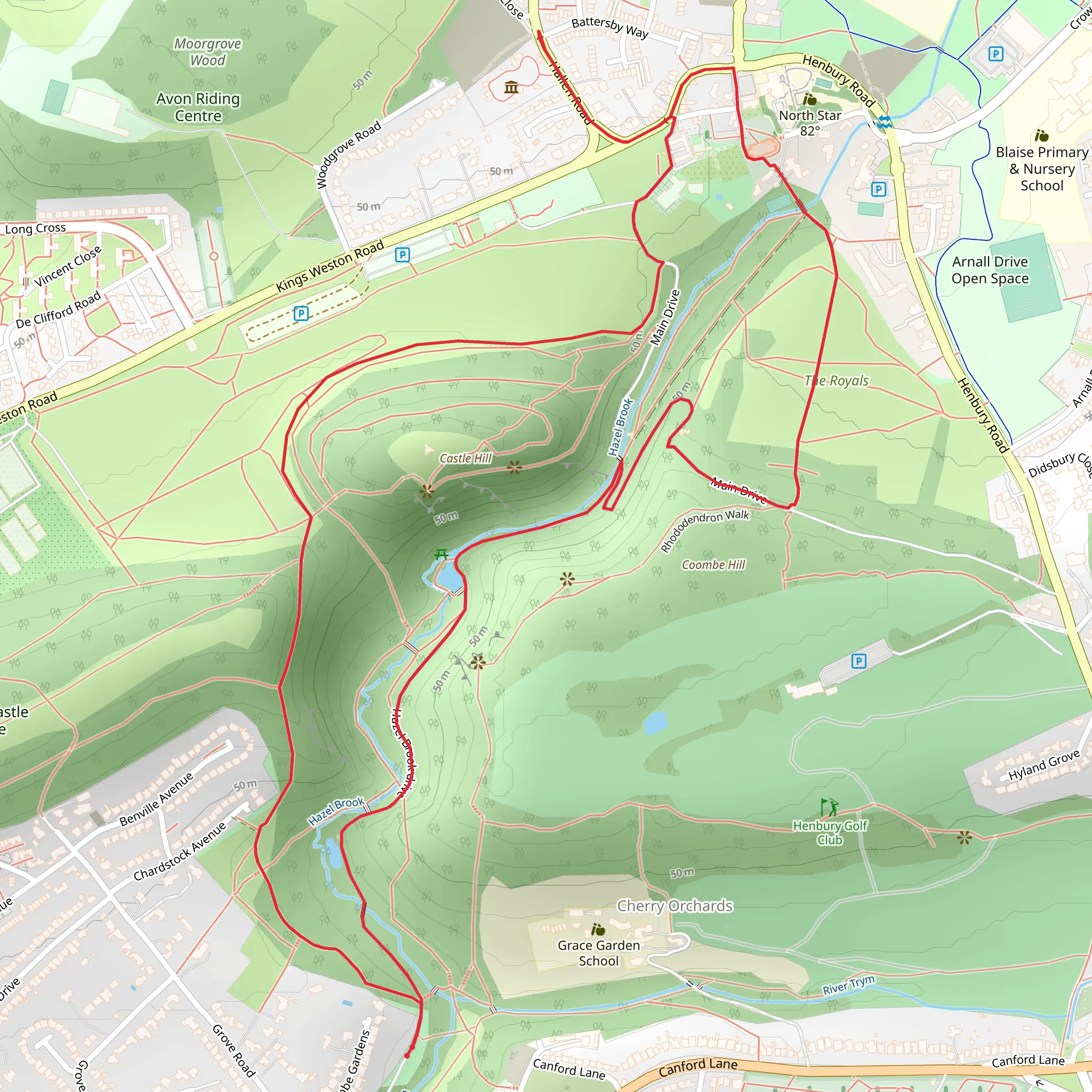 Blaise Castle Loop mobile static map