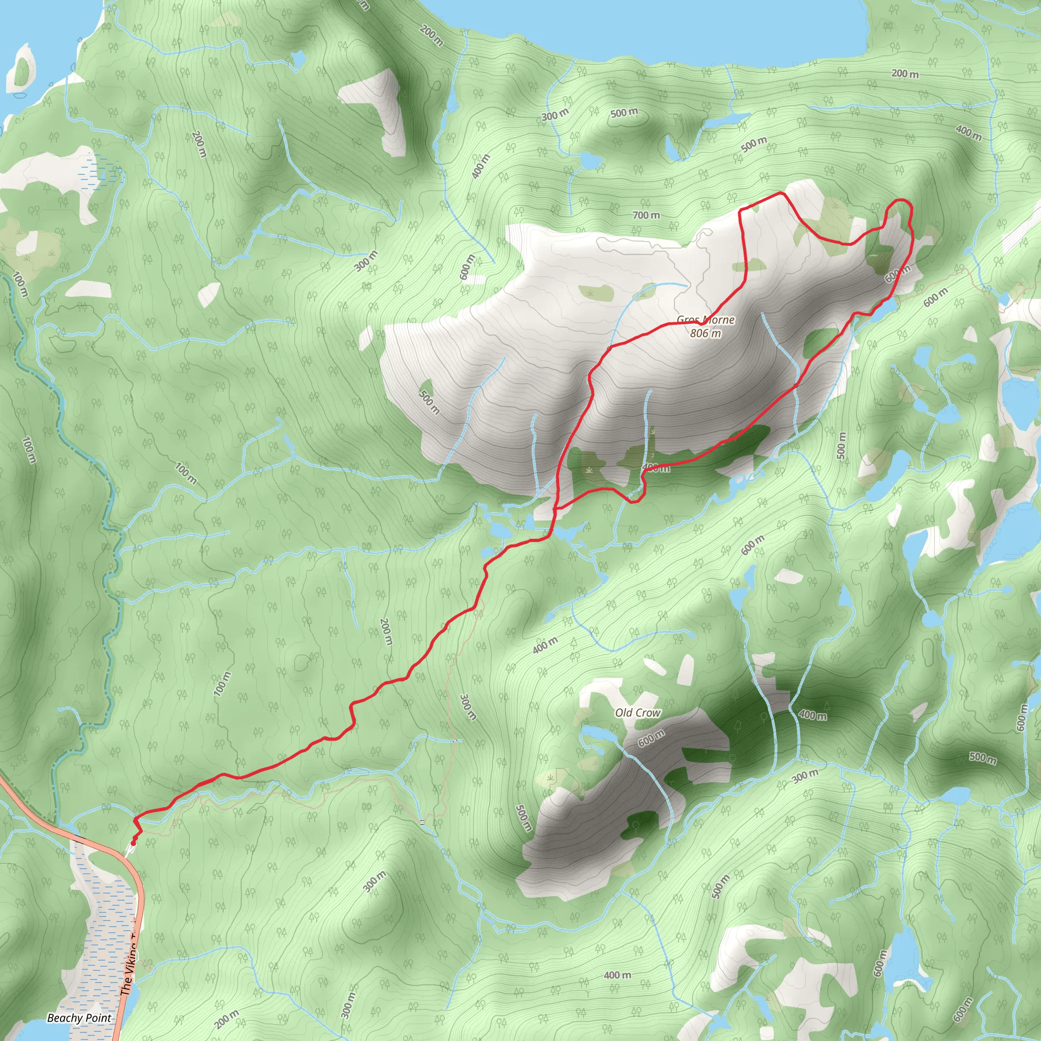 Gros Morne Mountain Trail mobile static map