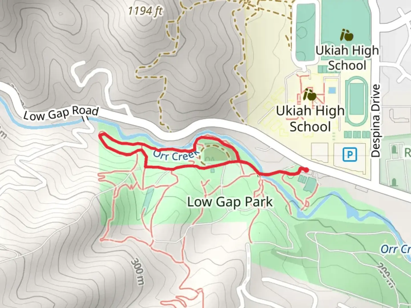 An image depicting the trail North Orr Creek Loop Trail and its surrounding area.