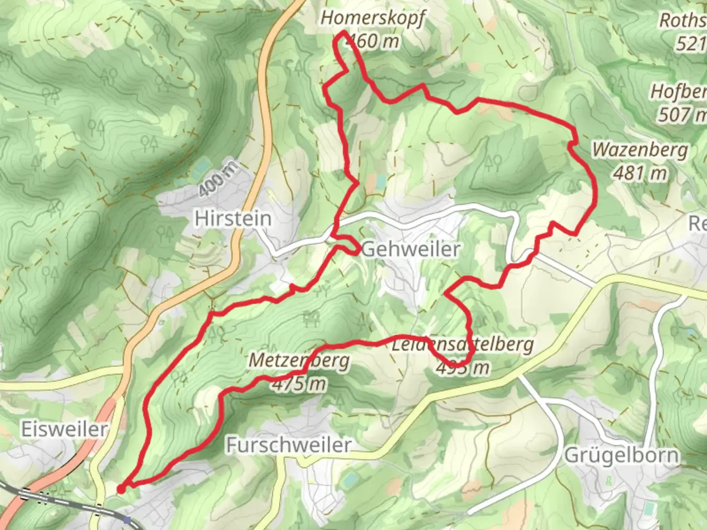 An image depicting the trail Schmugglerpfad and its surrounding area.