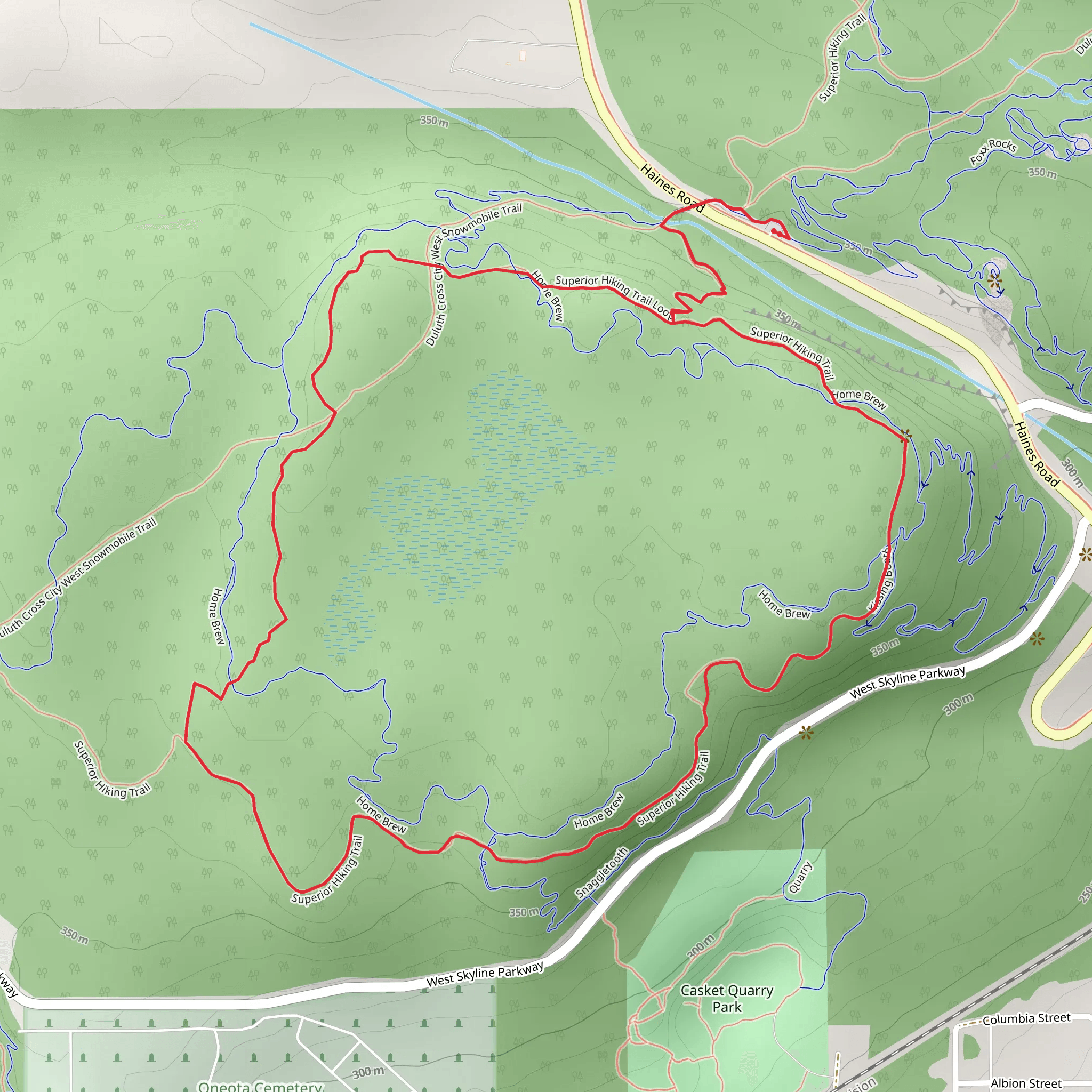 Superior Hiking Loop Trail mobile static map