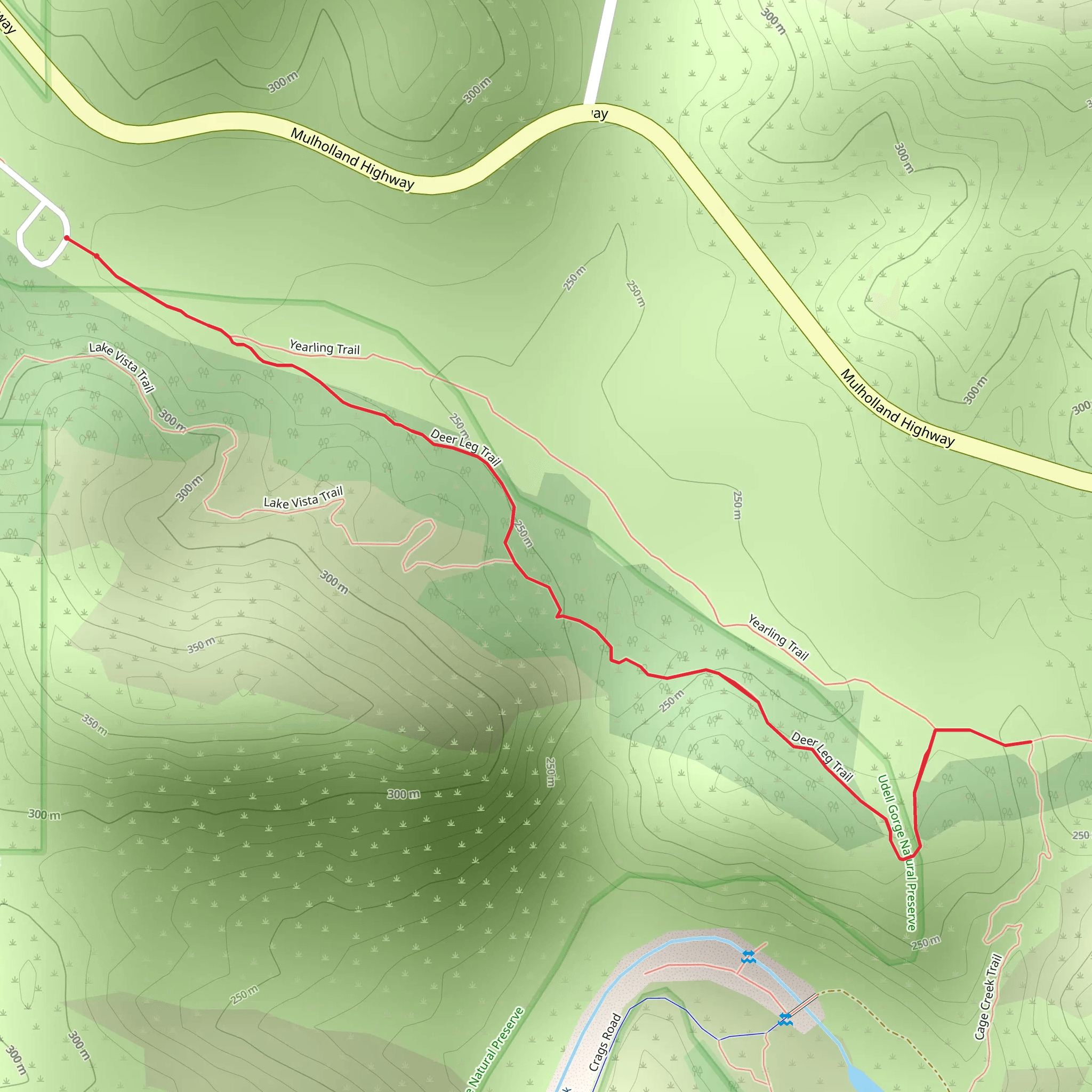 Deer Leg Trail mobile static map