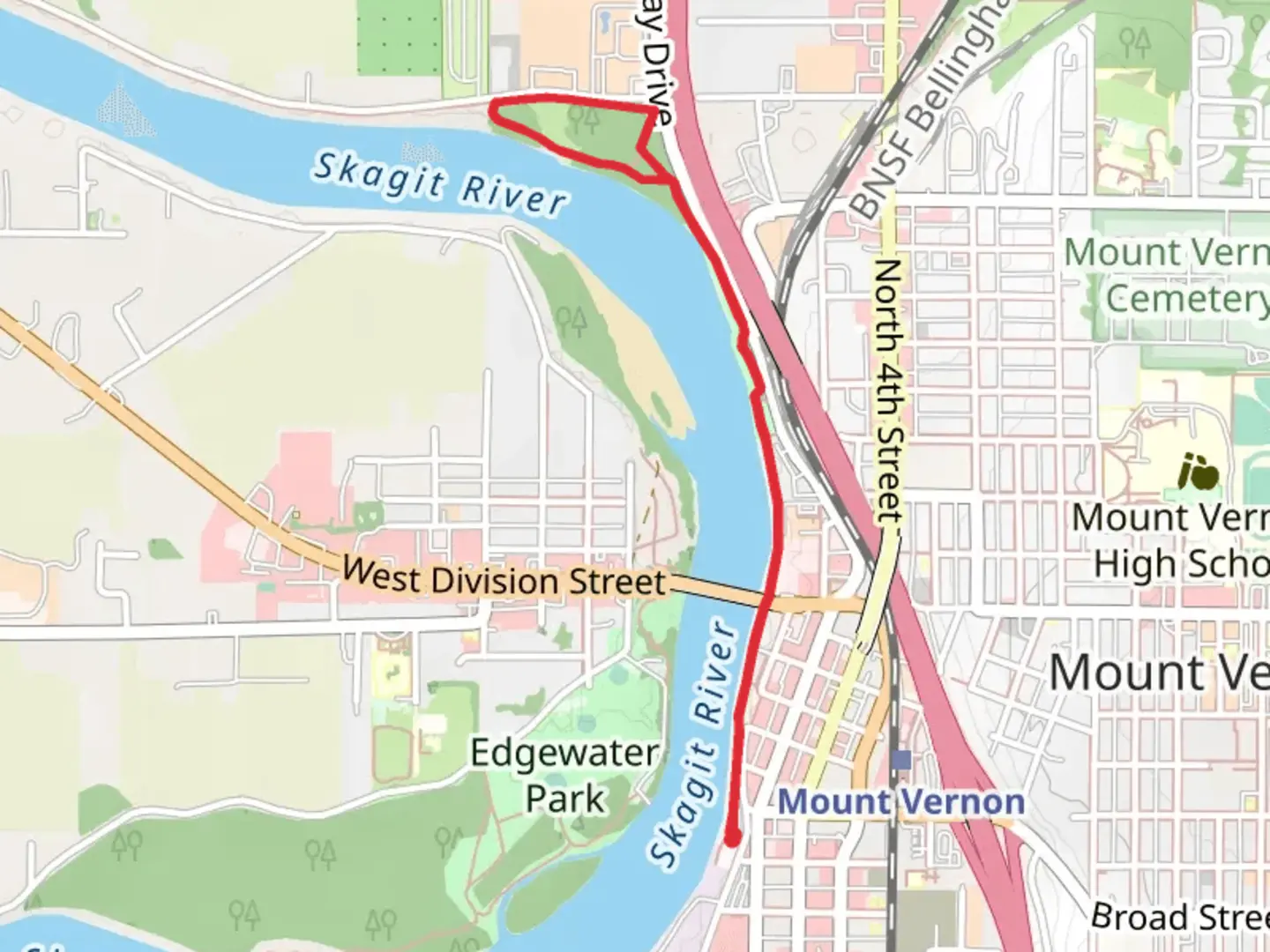 An image depicting the trail North Lions Park and its surrounding area.