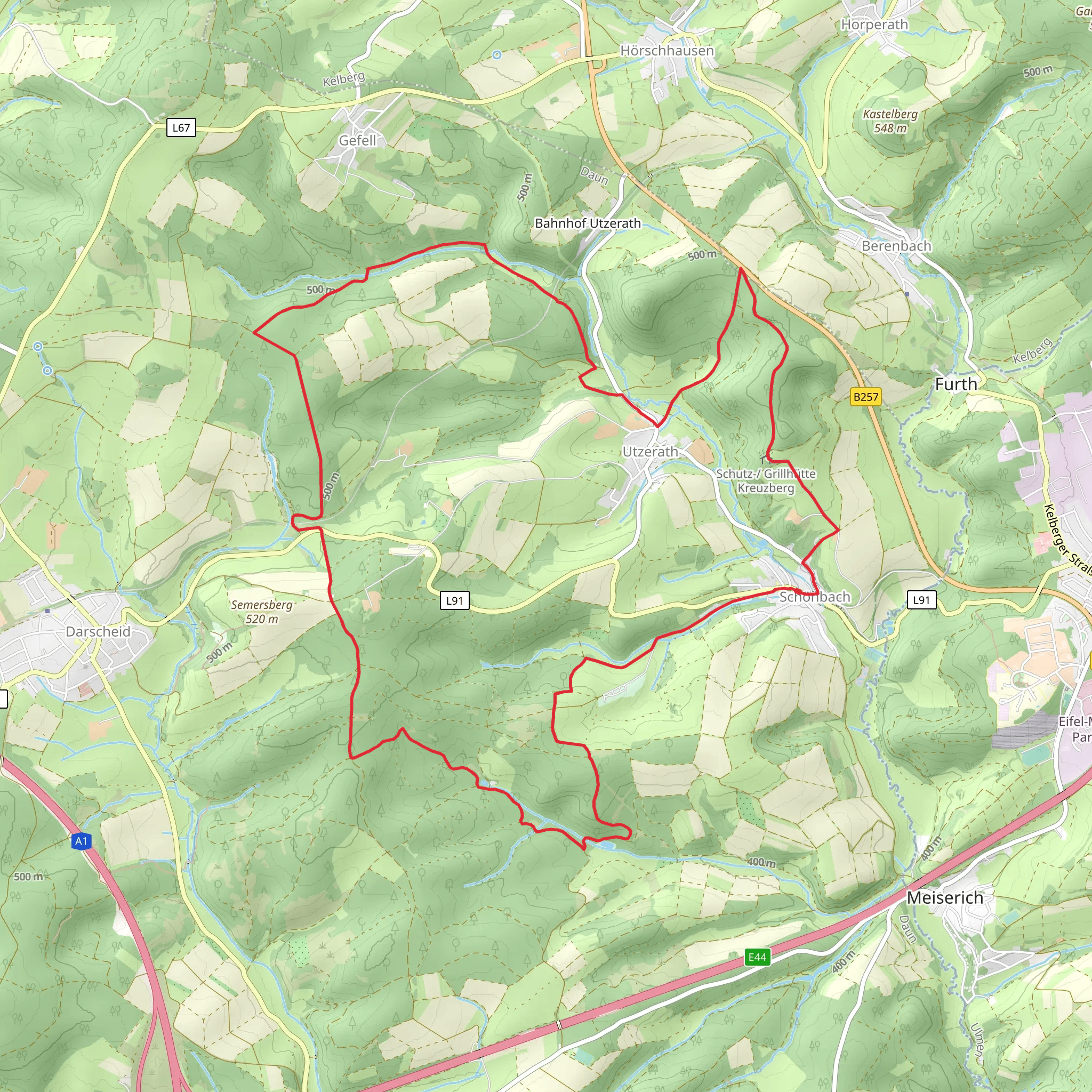 Holzstruther Bach and Hahnenbach via HeimatSpur Pfad der Artenvielfalt mobile static map