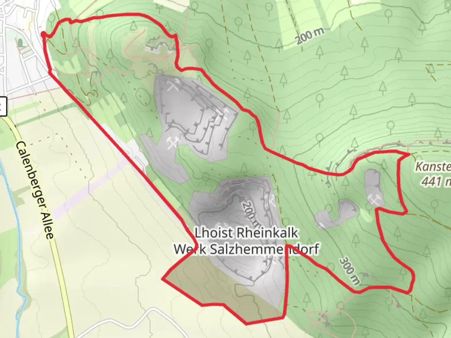 An image depicting the trail Kanstein Rundwanderweg and its surrounding area.