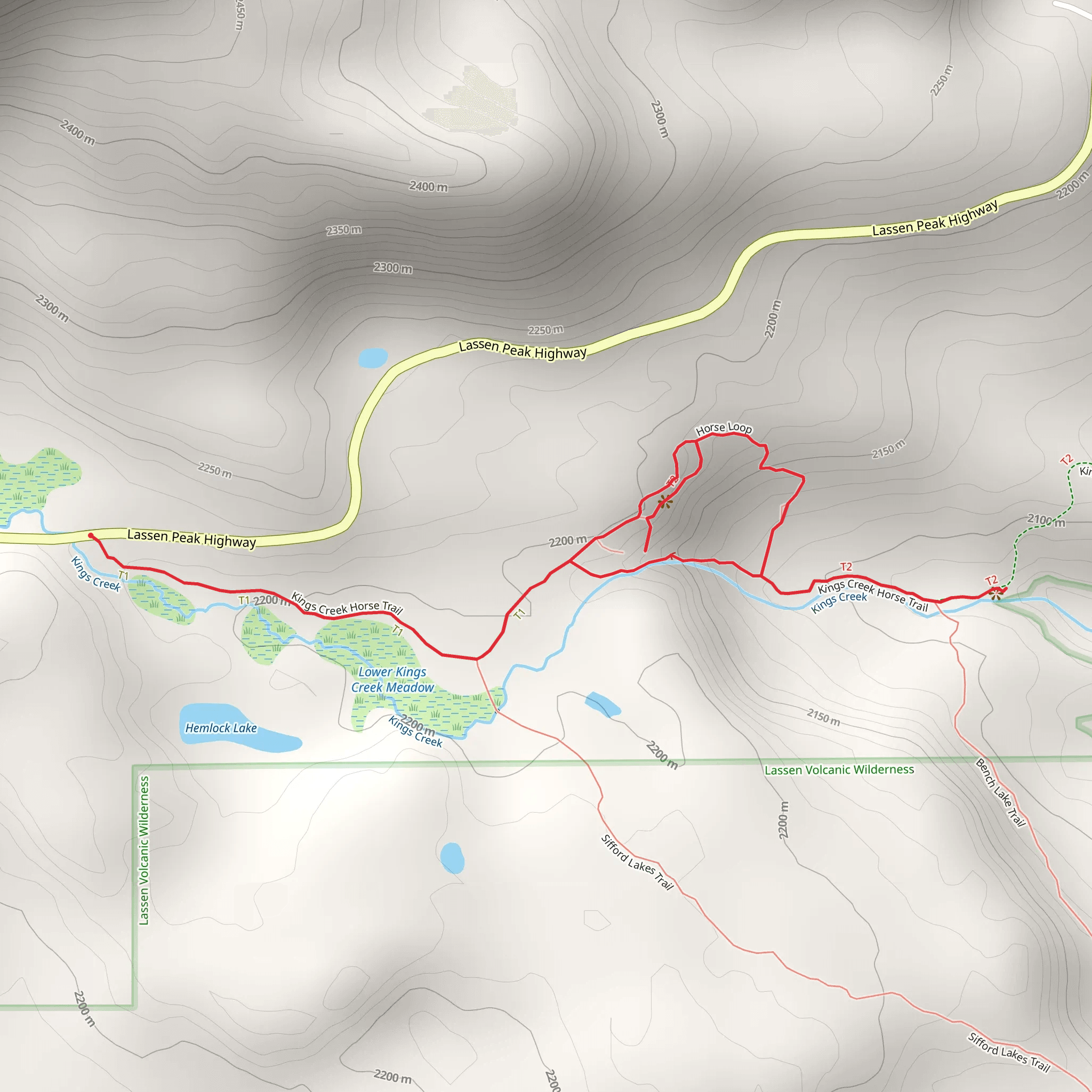 Kings Creek Loop Trail mobile static map