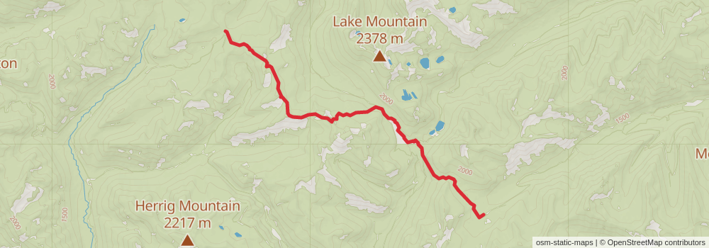 American Perimeter Trail - Rocky Mountains Primary stage 157 Map