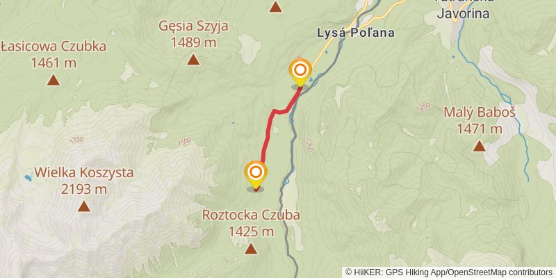 Tatras Mountains spur 2 Map