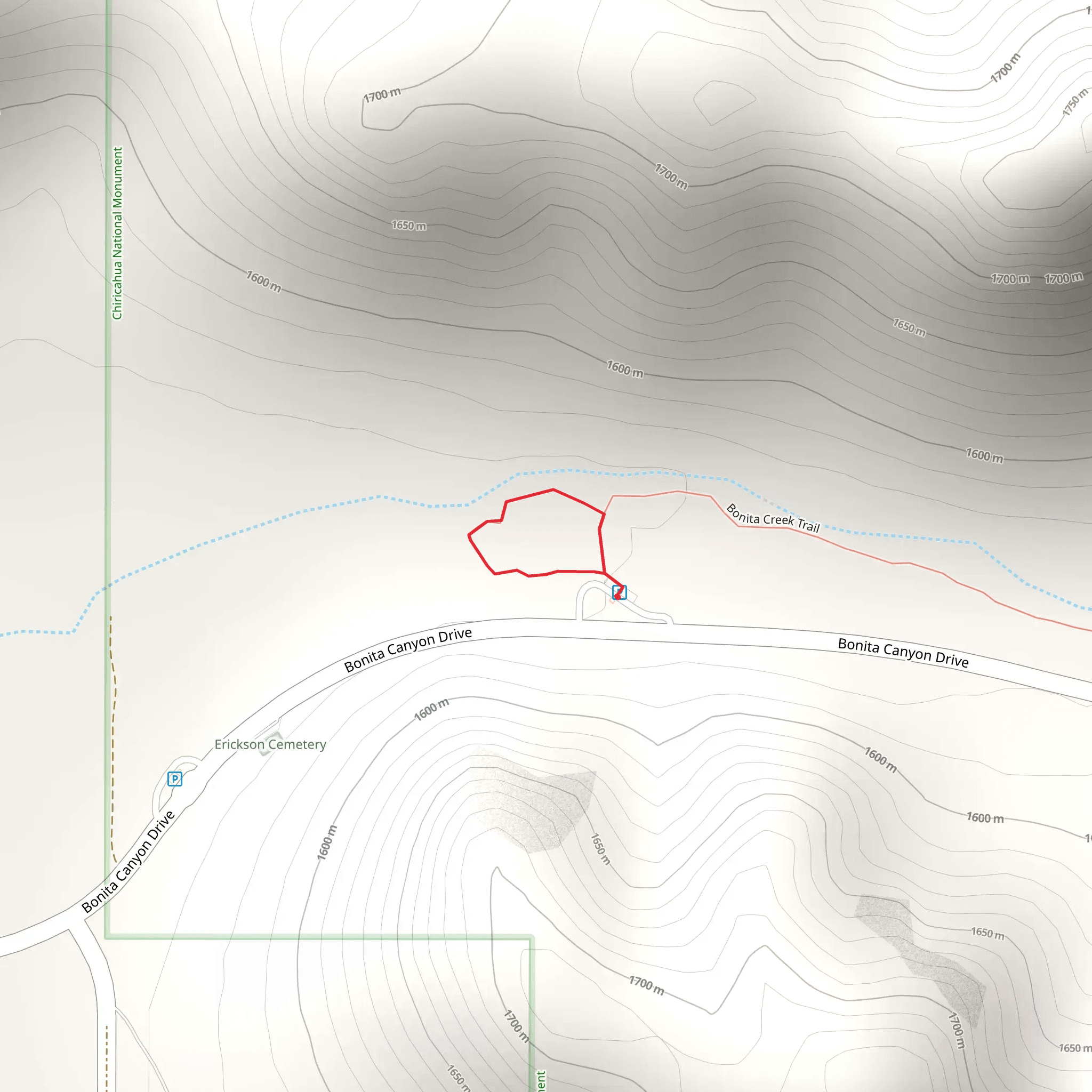 Bonita Creek Loop Trail mobile static map