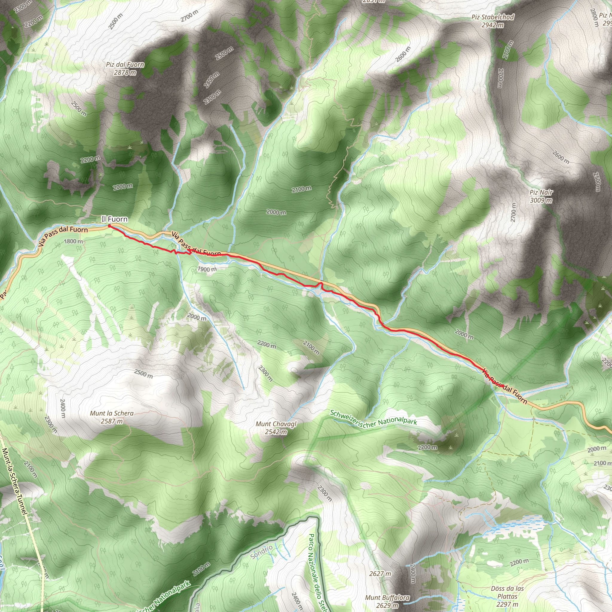 Fuorn Valley mobile static map