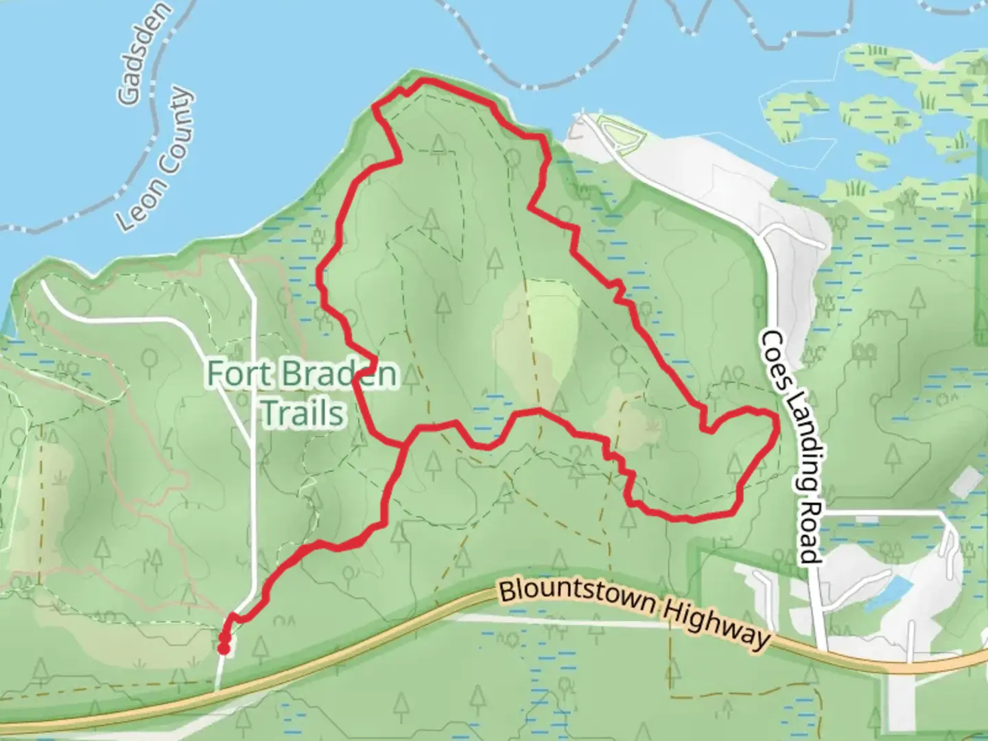 An image depicting the trail East Hiking Loop and its surrounding area.