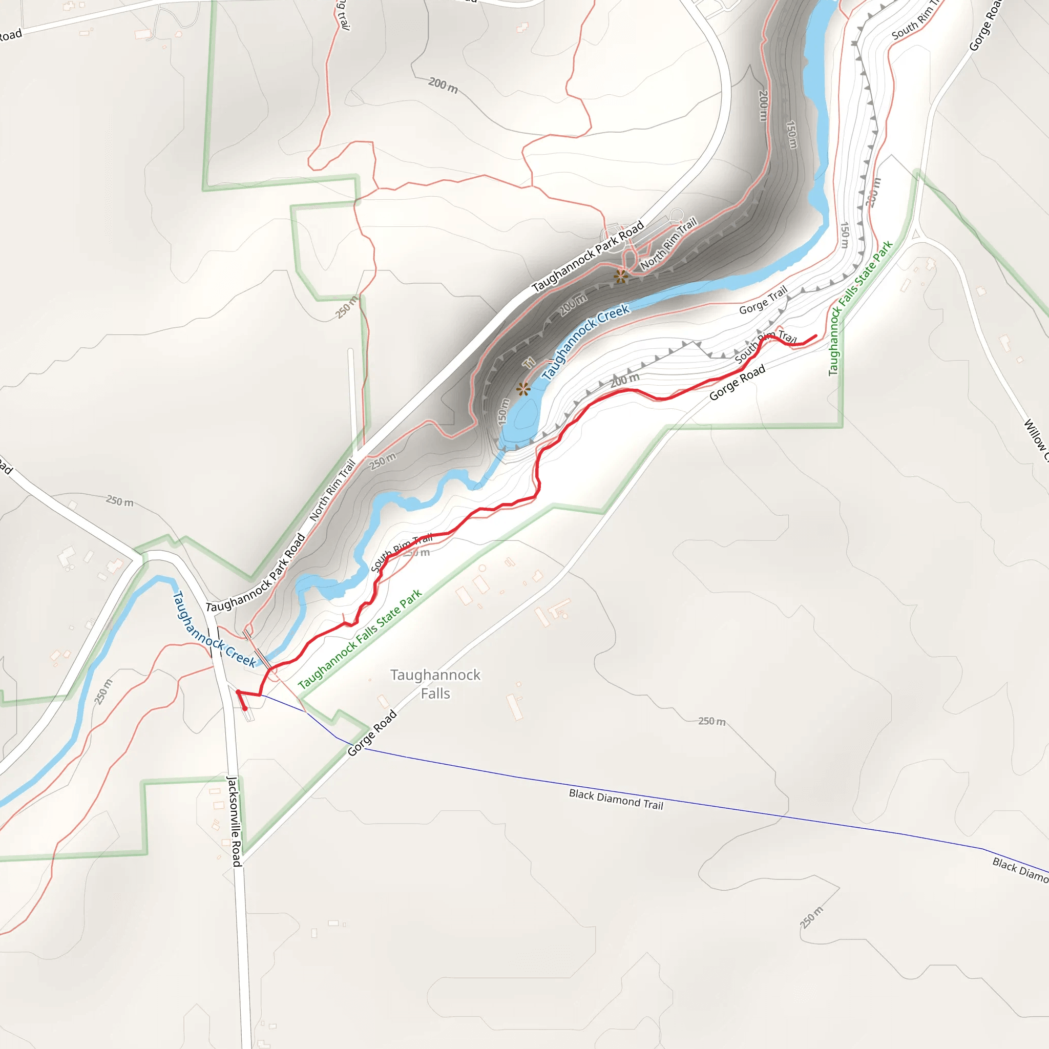 South Rim Trail mobile static map