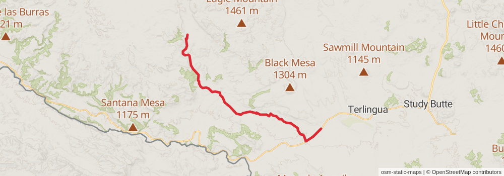American Perimeter Trail - Texas Primary stage 28 Map