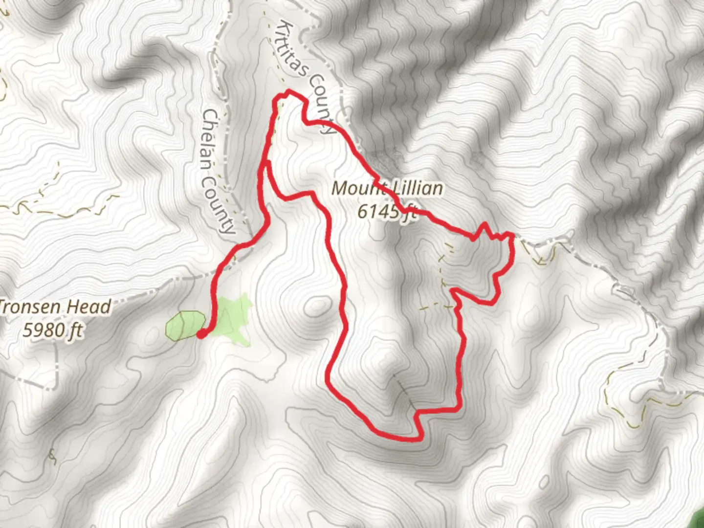 An image depicting the trail Mount Lillian Loop and its surrounding area.