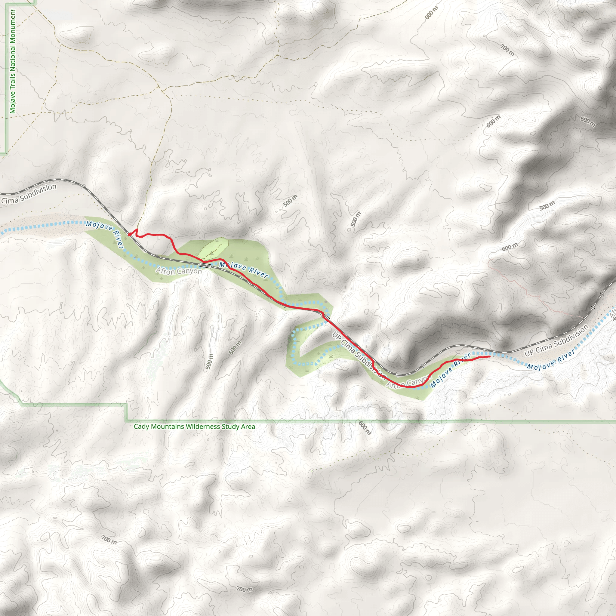 Mojave River Walk mobile static map