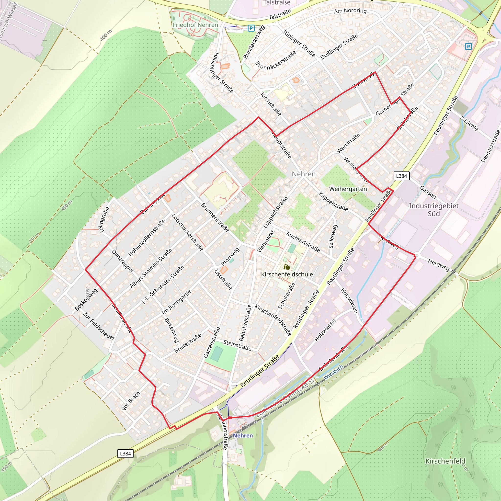 Nehren Loop mobile static map