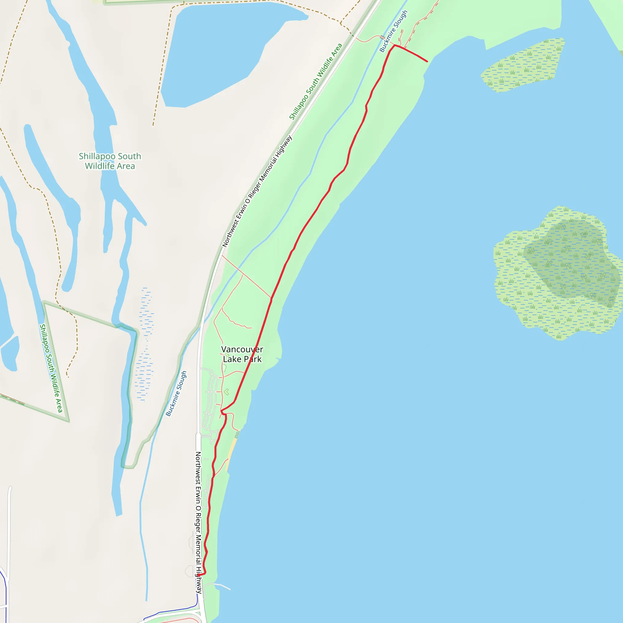 Frenchmans Bar and North Trail mobile static map