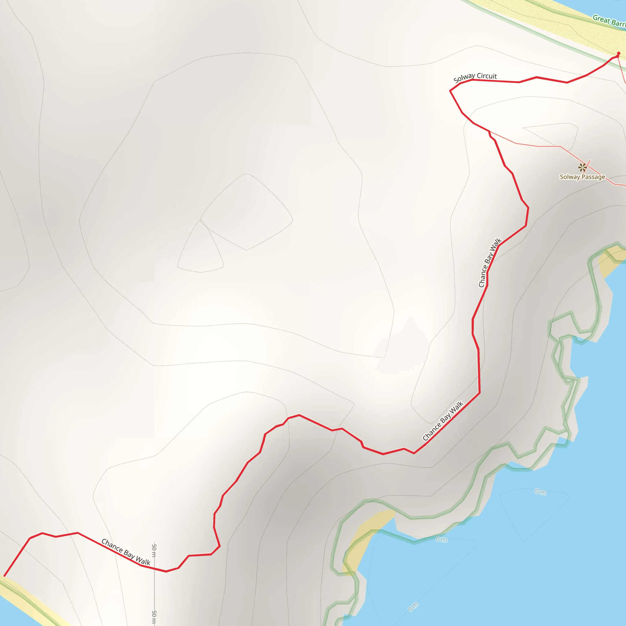 Chance Bay Track mobile static map