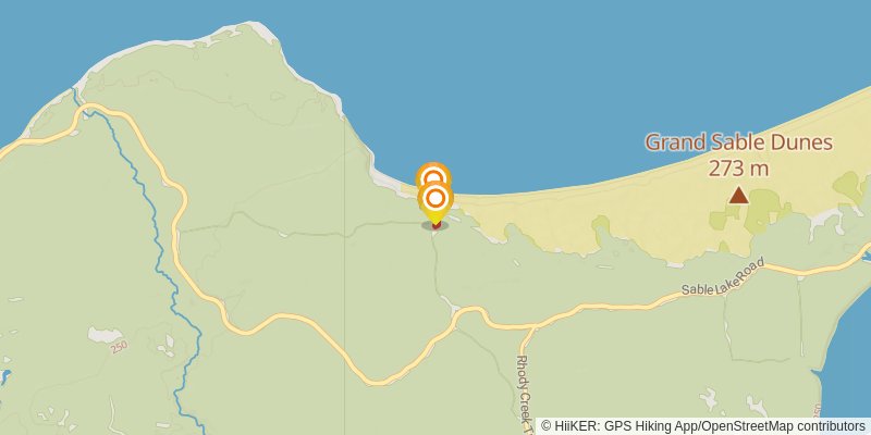 North Country Trail - Rocks National Lake Shore spur 1 Map