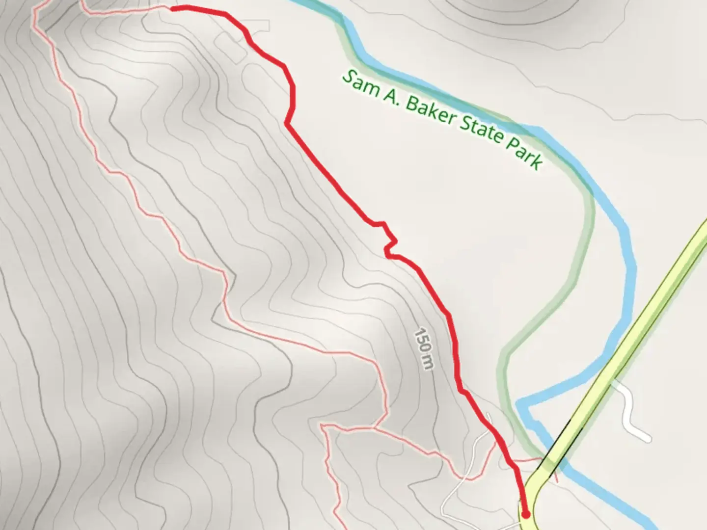 An image depicting the trail Shut-Ins Trail and its surrounding area.
