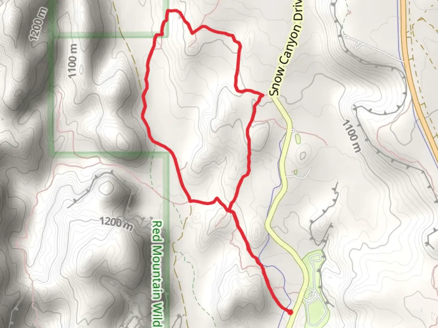 An image depicting the trail Red Sands, Petrified Dunes and Lava Flow Loop Trail and its surrounding area.