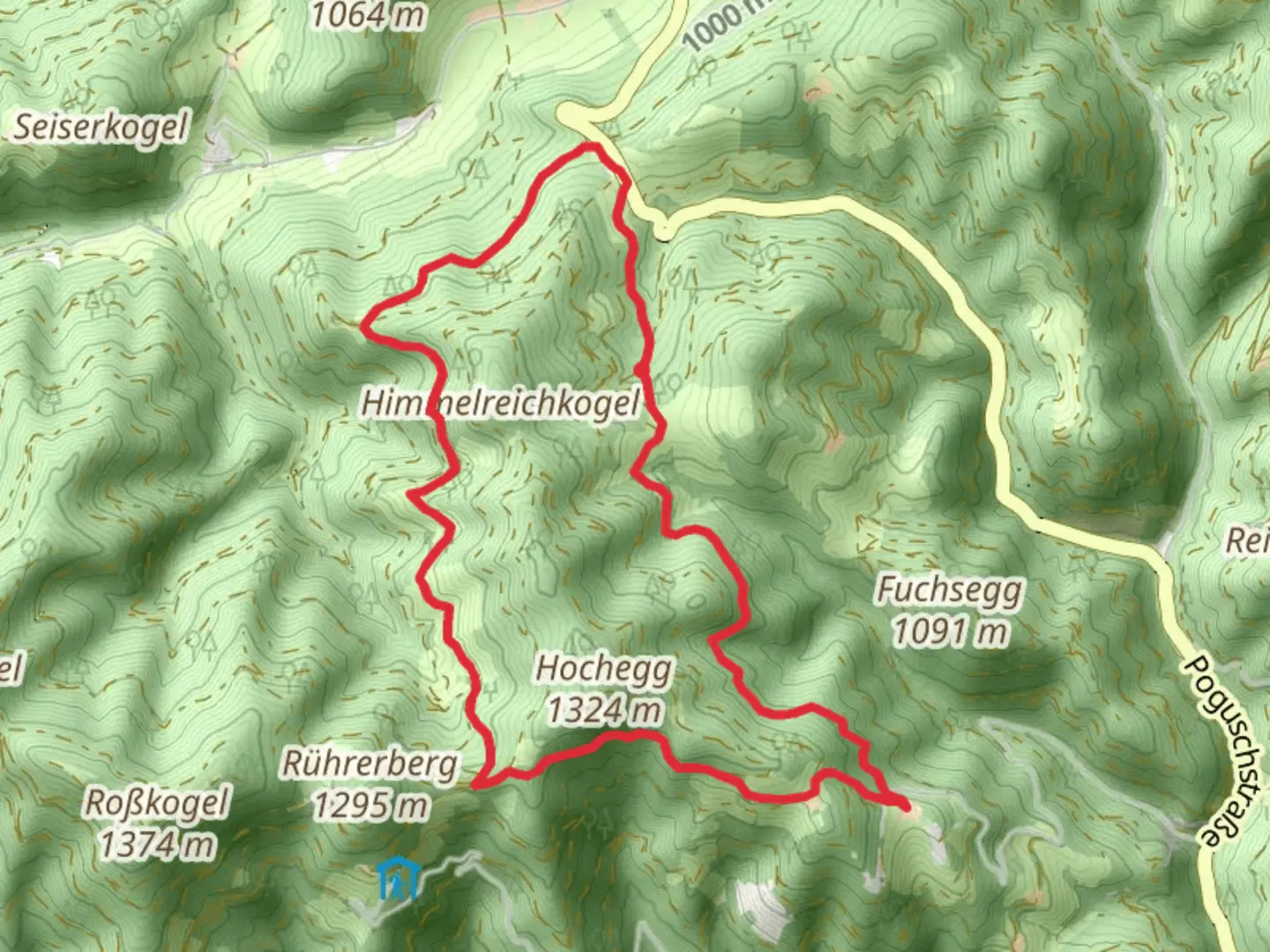 An image depicting the trail Romantischer Bründlweg and its surrounding area.