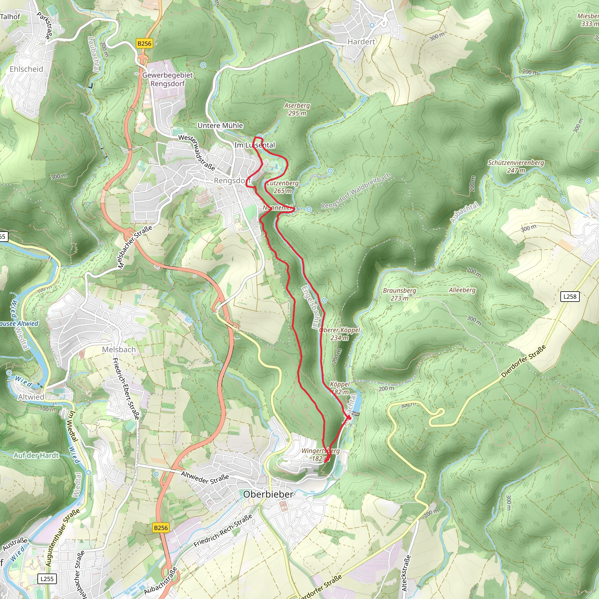 Rengsdorf Tierweg Loop mobile static map