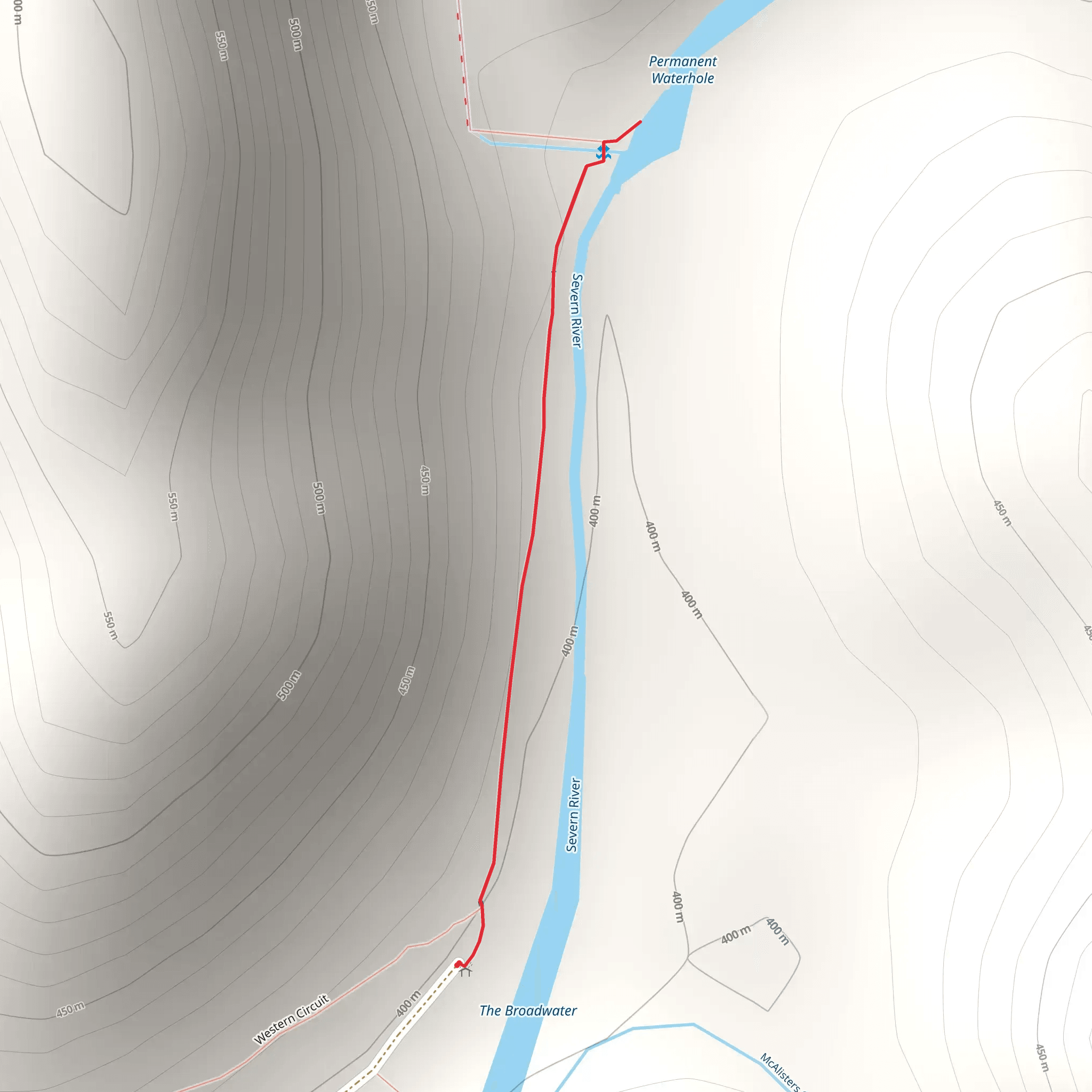 Permanent Waterhole Track mobile static map
