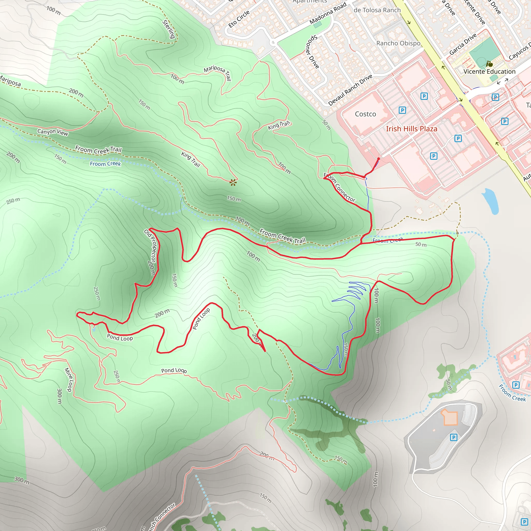 Froom Connector, Old Prospector and Golden Pond Loop mobile static map