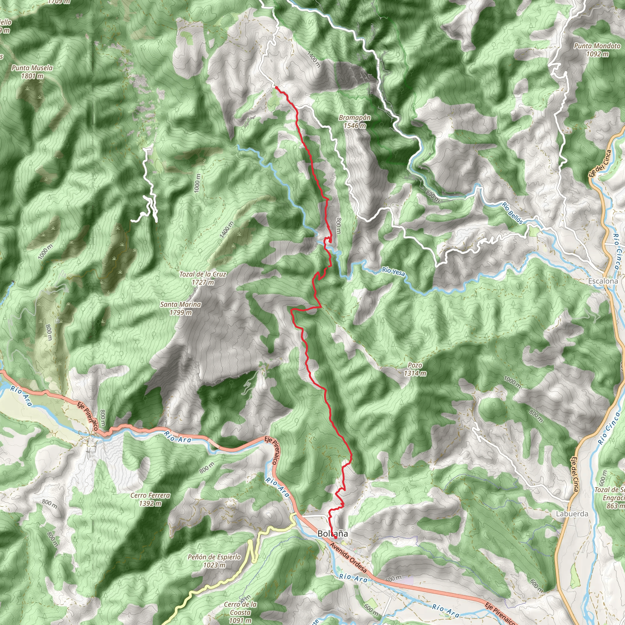 Boltana - Buerva PR HU 44 mobile static map