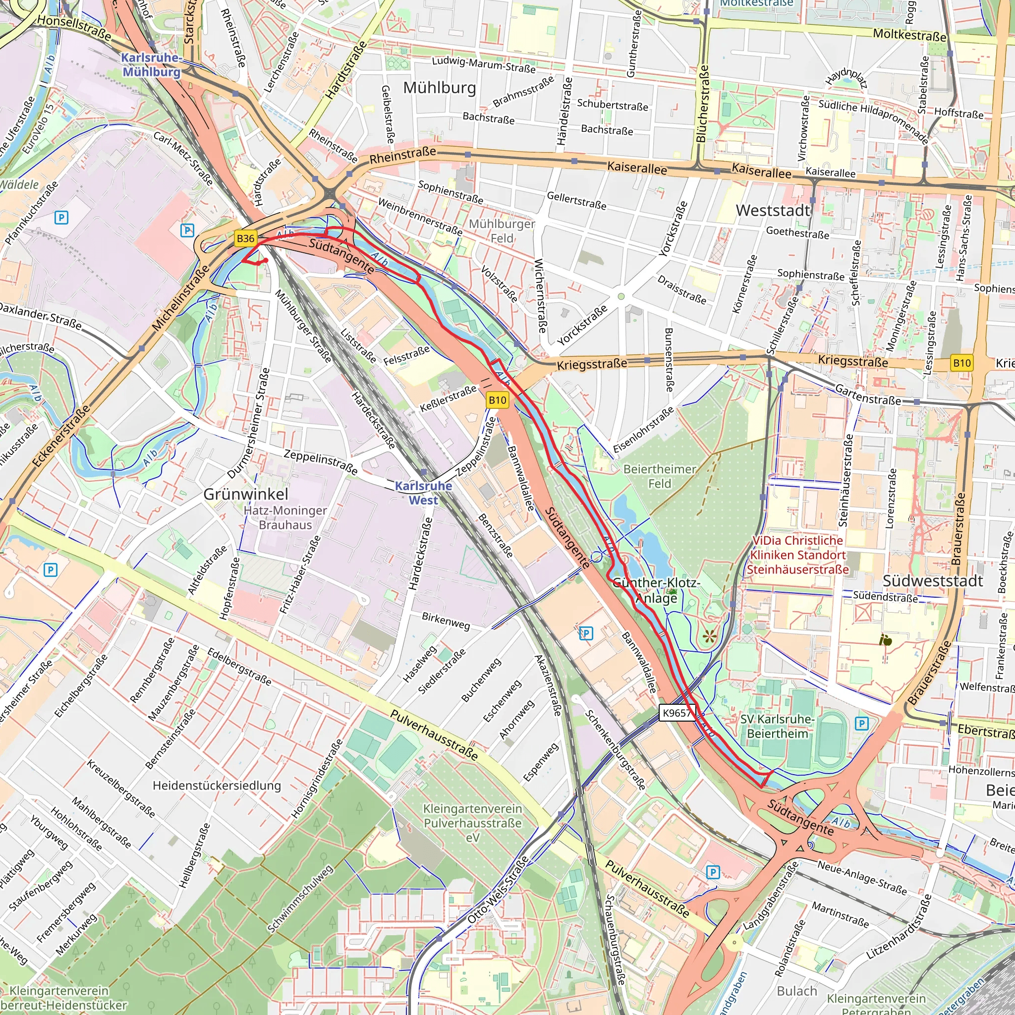 Alb Loop via Odenwald Vogesen Weg Teil mobile static map