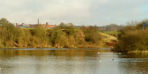An image depicting the trail Medlock Valley Way and its surrounding area.