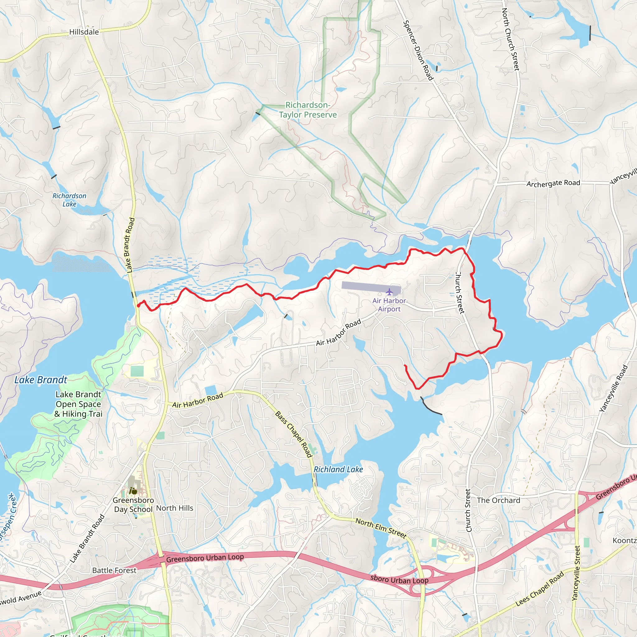 Laurel Bluff and West House Trail mobile static map