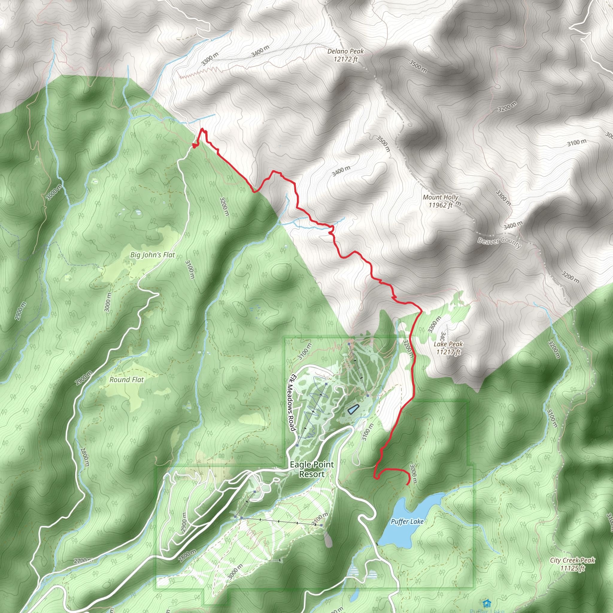 Puffer Lake Trail mobile static map