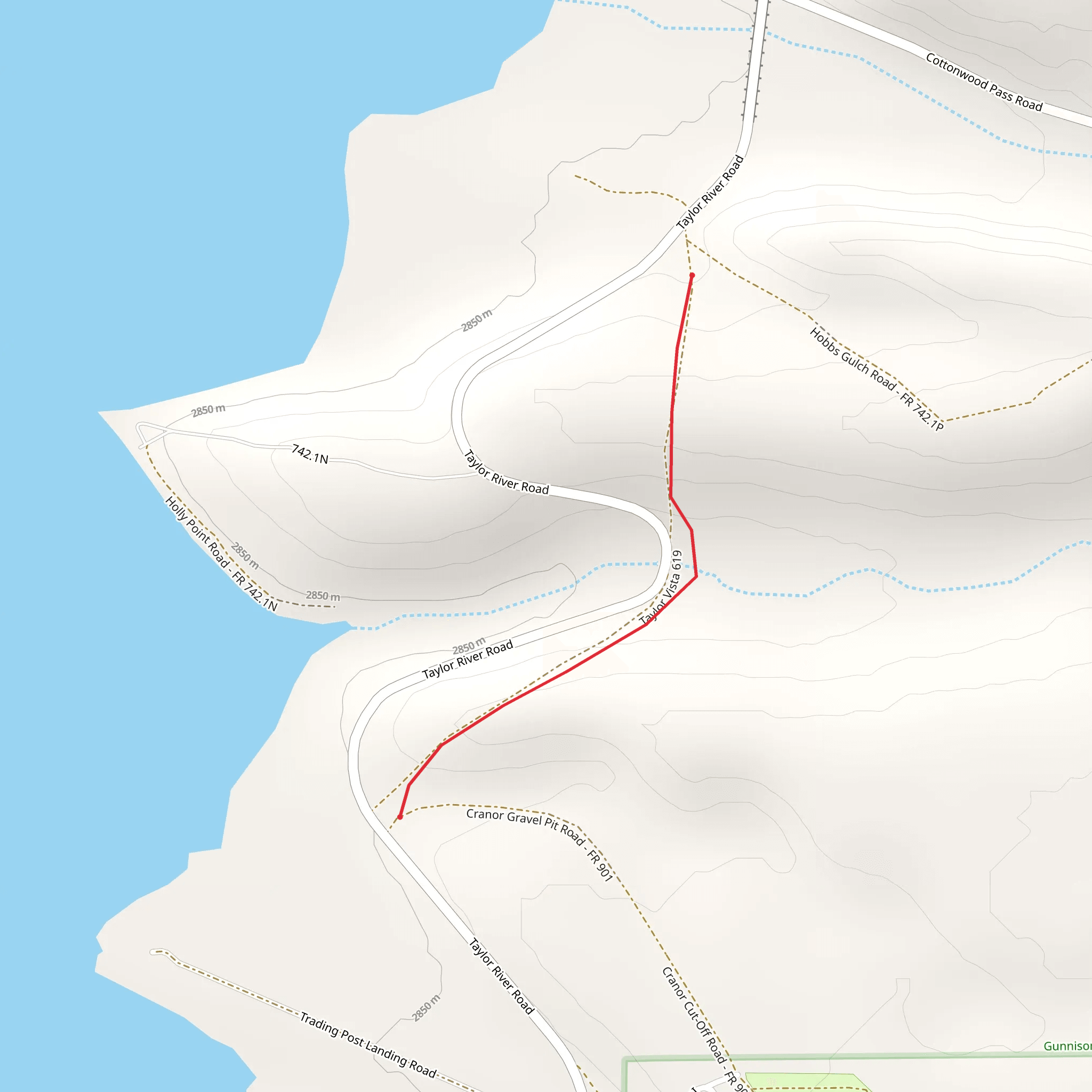 Taylor Vista Trail mobile static map