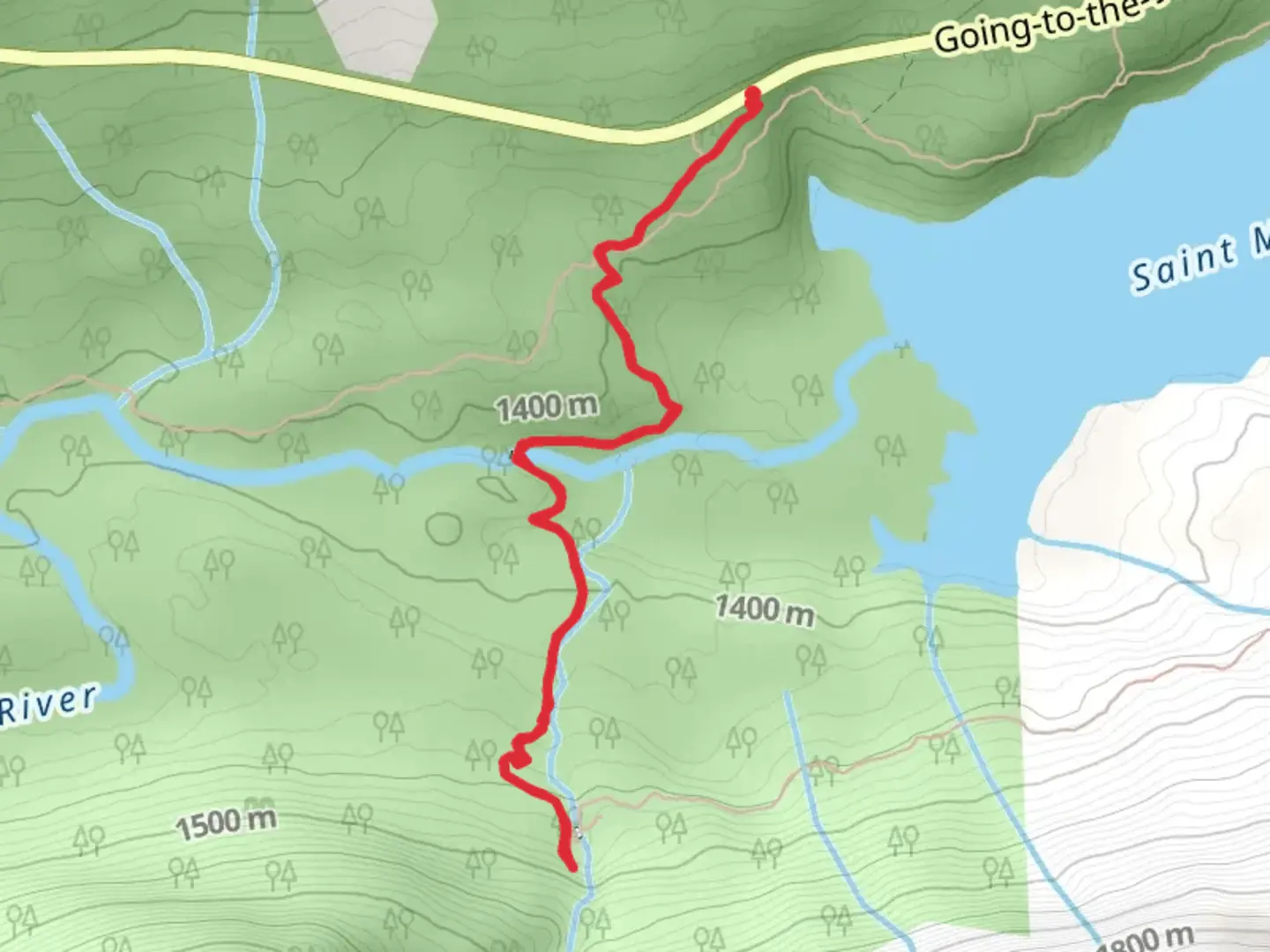 An image depicting the trail St Mary Lake Trail and its surrounding area.