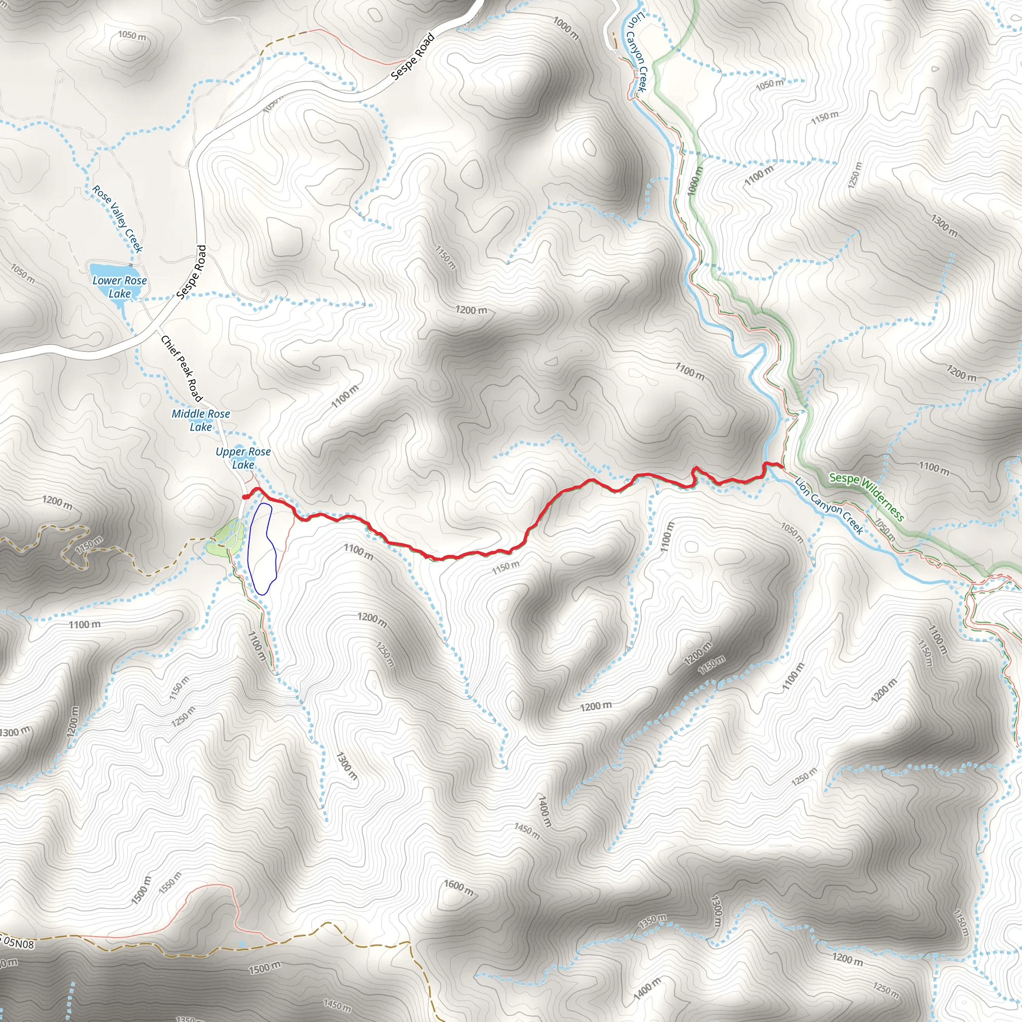 Rose Lion Trail mobile static map