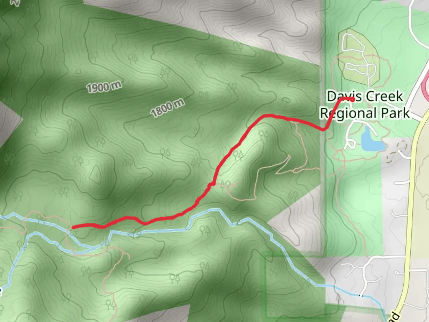 An image depicting the trail Ophir Creek Trail - Short and its surrounding area.