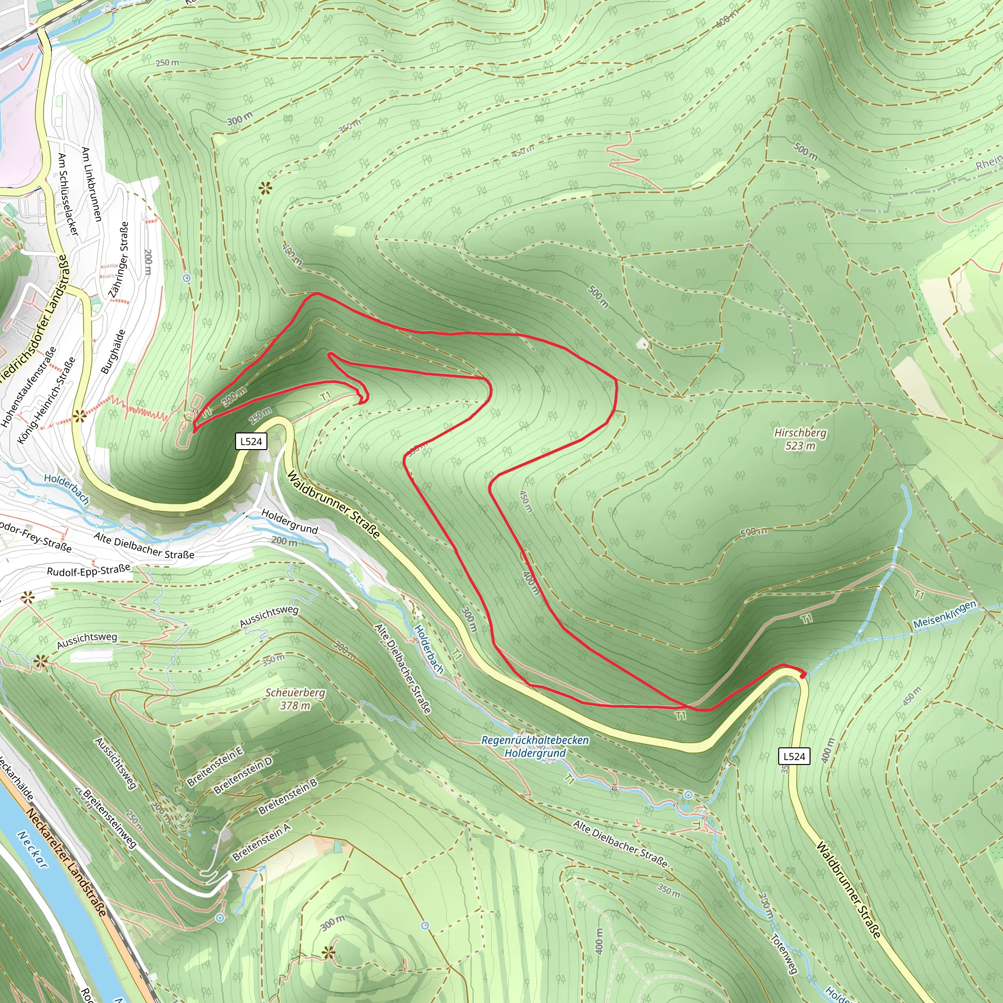 Burg-Eberbach Weg mobile static map