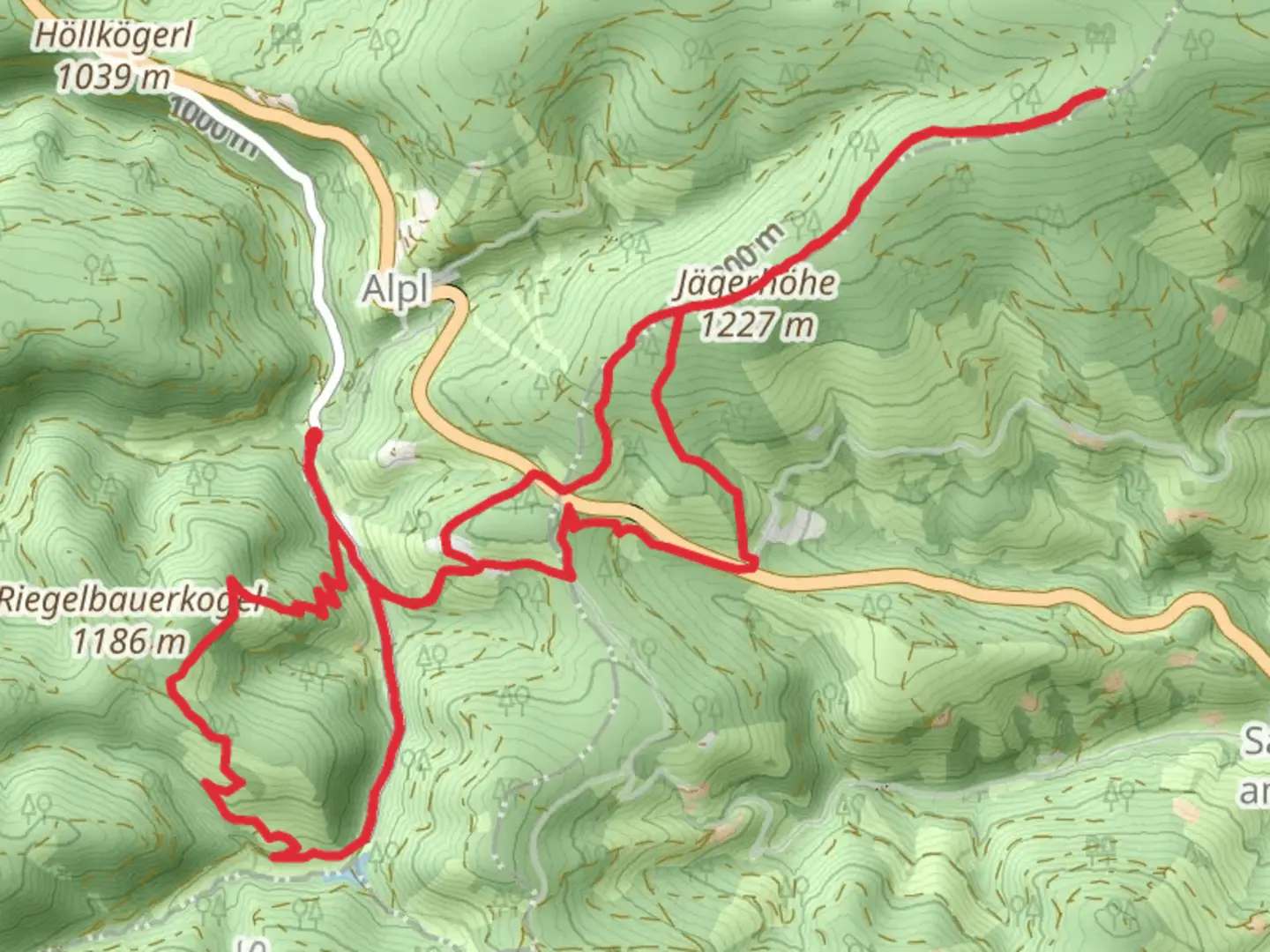 An image depicting the trail BergZeitReise Tagestourentipp - Roseggers Waldheimat and its surrounding area.