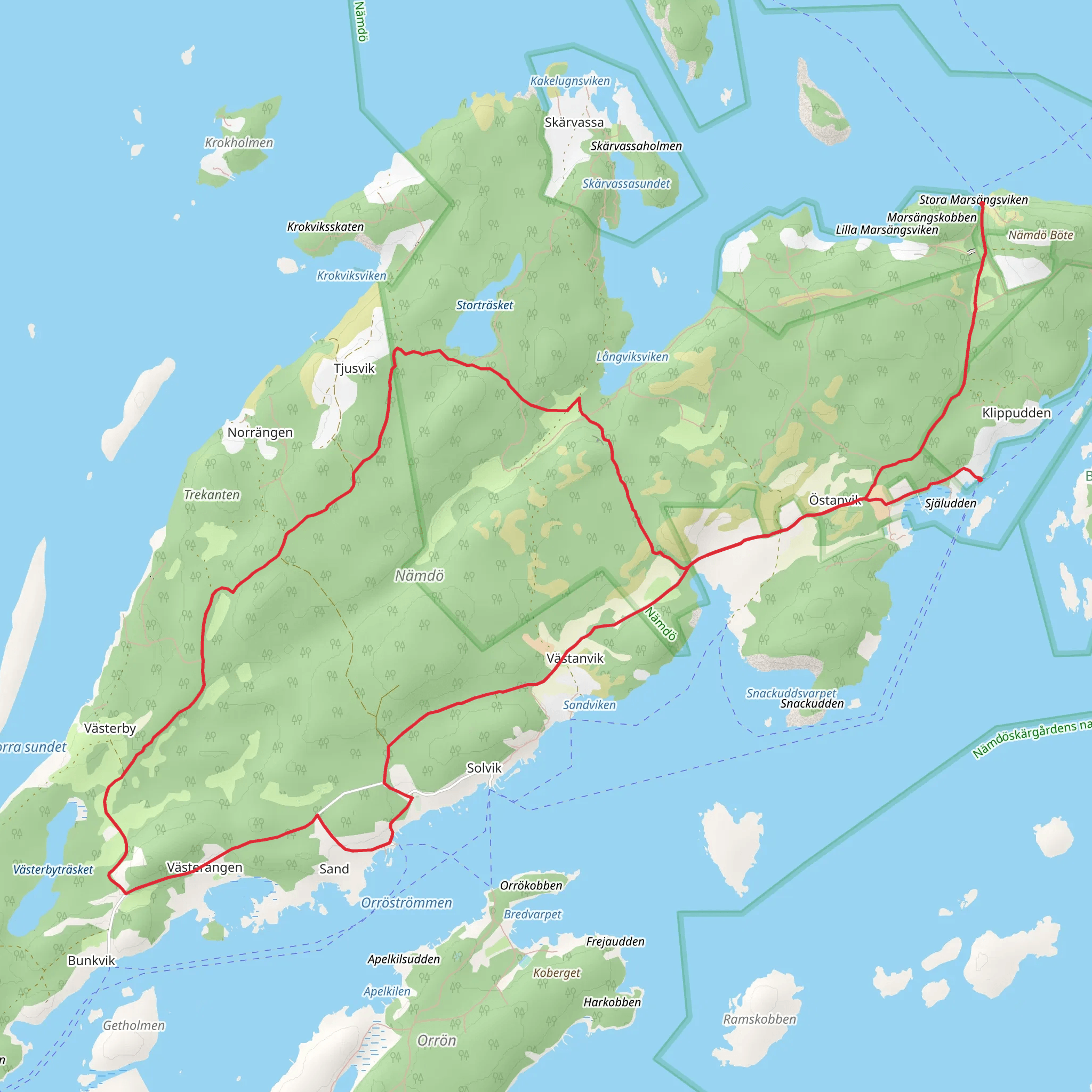 Stockholm Archipelago Trail - Nämdö mobile static map