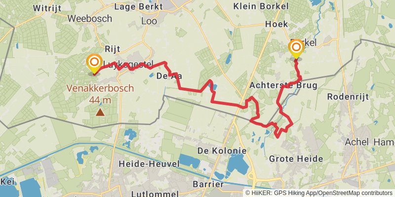 Brabants Vennenpad stage 8 Map