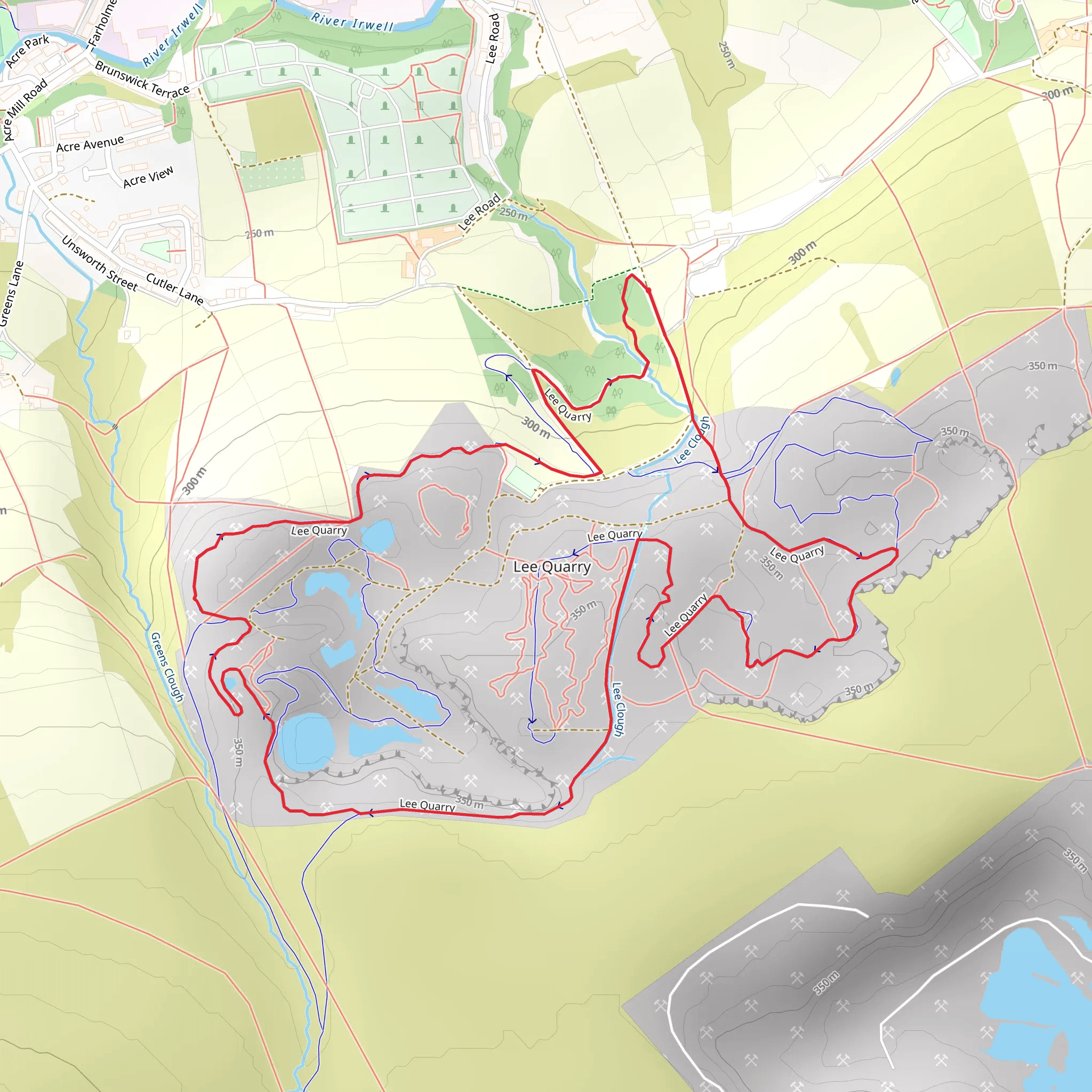 Lee Quarry Loop mobile static map