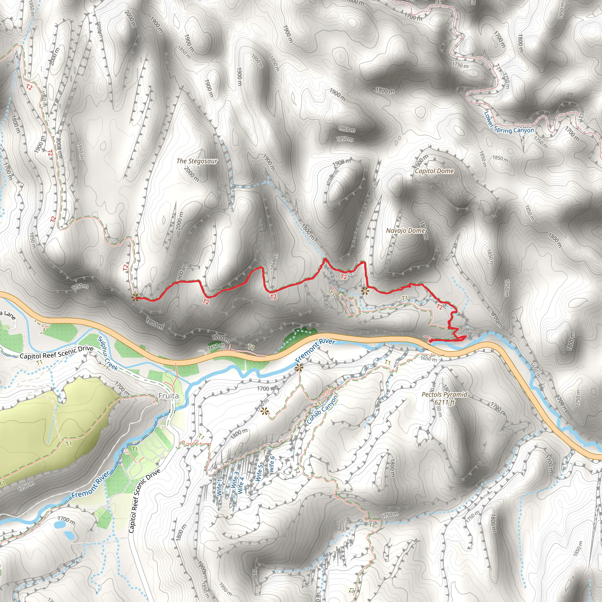 Rim Overlook Trail mobile static map